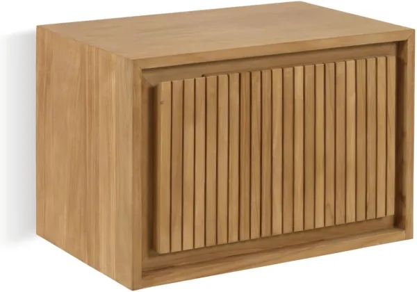 Taciana, Badezimmerschrank, natur, massives Holz