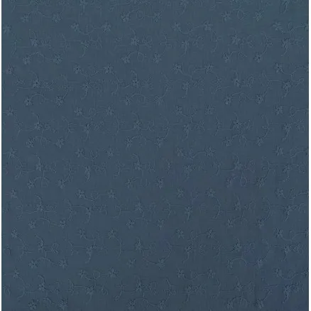 Baumwollstoff mit Stickerei 135cm 1107 Dunkelblau - 50cm