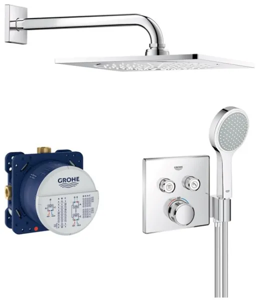 Grohe Grohtherm SmartControl Duschset mit Regendusche, Chrom