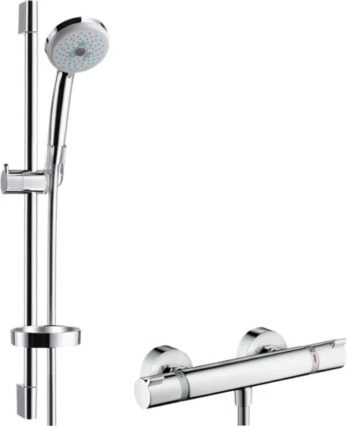 Hansgrohe Croma 100 Duschset mit Ecostat Comfort-Duschmischer, Chrom