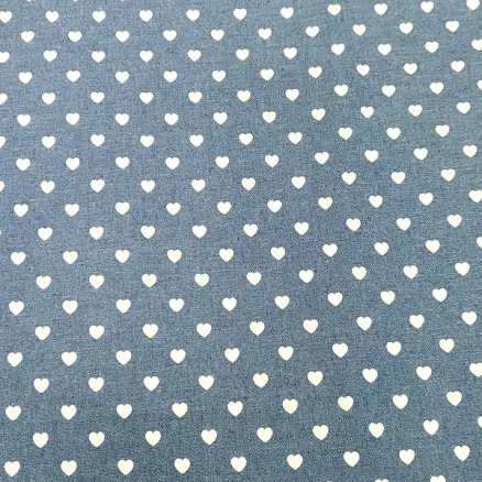 Denimstoff 145cm 50 Herzen - 50cm
