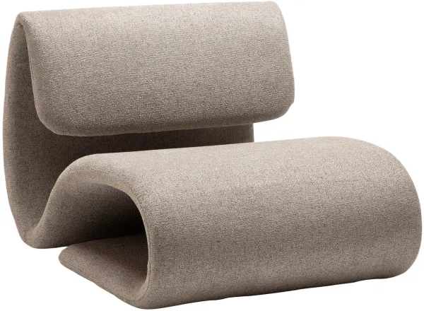 DAN-FORM Dubna Loungesessel - brauner Boucléstoff