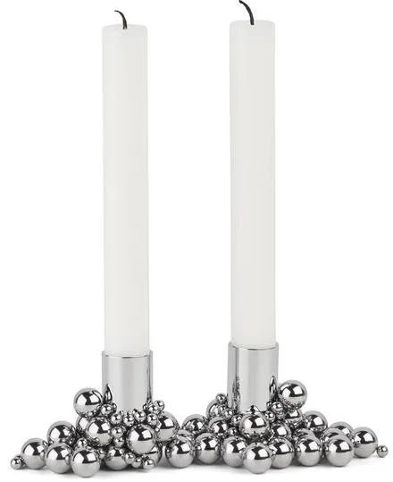 Gejst Molekyl Kerzenhalter 2 Chrom