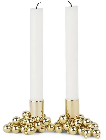 Gejst Molekyl Kerzenhalter 2 Messing