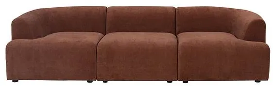 Baloo 3-Sitzer-Modulsofa - rostroter Stoff