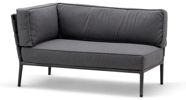 Cane-Line Conic 2-Sitzer modulare Sofa - grau - rechtsgerichtet
