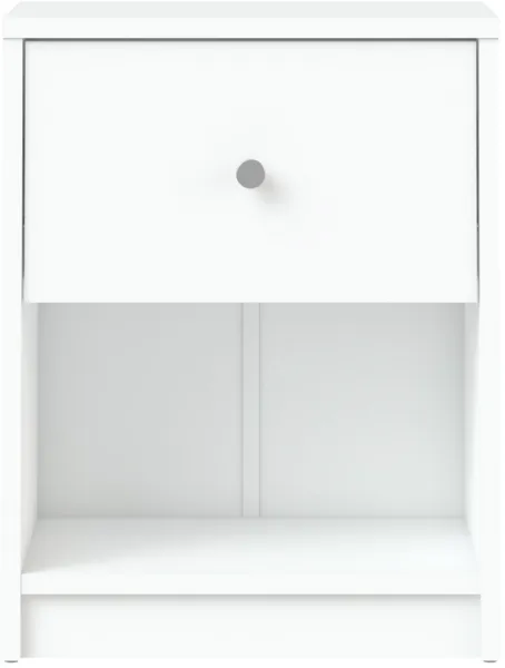 TVILUM May Nachttisch - weißes Holz, mit 1 Schublade und 1 Fach