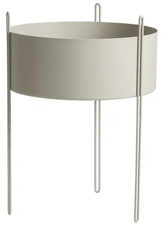 Woud Pidestall Blumentopf Groß Grau