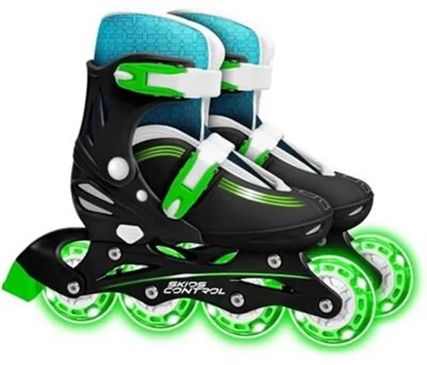Skids Control Verstellbare Inlineskates mit Lichtern Größe 30-33