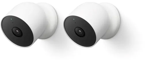 Google Nest Cam - Batteriebetriebene Sicherheitskamera für Außen-/Innenbereich 2er-Pack