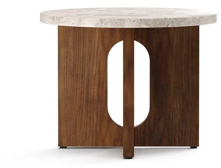 Audo Androgyne Runder Couchtisch Walnuss/ Kunis Breccia