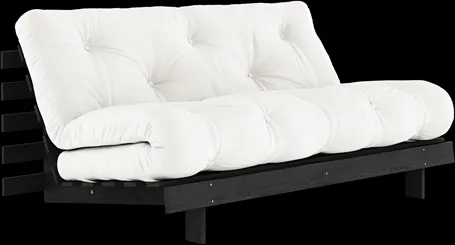 Karup Design Roots Schlafsofa mit Roots-Matratze 160x200 natur/schwarz lackiert