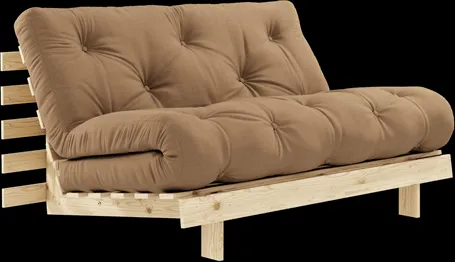 Karup Design Roots Schlafsofa mit Matratze 140x200 755 Mocca/Kiefernholz
