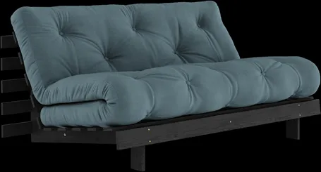 Karup Design Roots Schlafsofa mit Roots-Matratze 160x200 Petrol/Schwarz lackiert